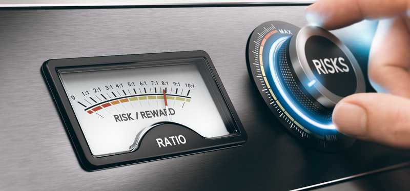 Risk and reward meter and dial.