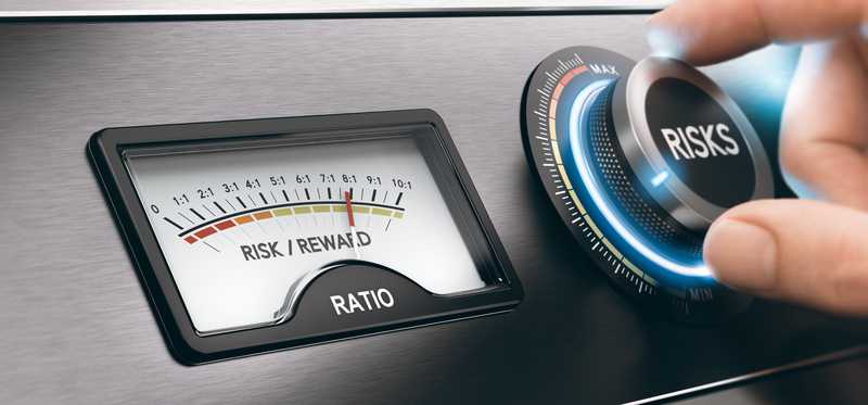 Risk and reward meter and dial.