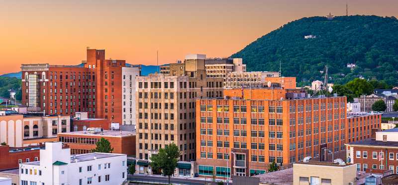 Buildings in Roanoke, Virginia.
