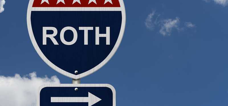 A Roth IRA road sign.