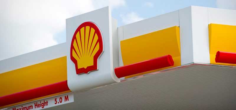 Shell gas station.