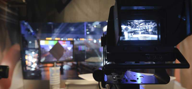 A production camera on a set.