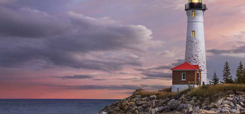 Lighthouse on Lake Superior.