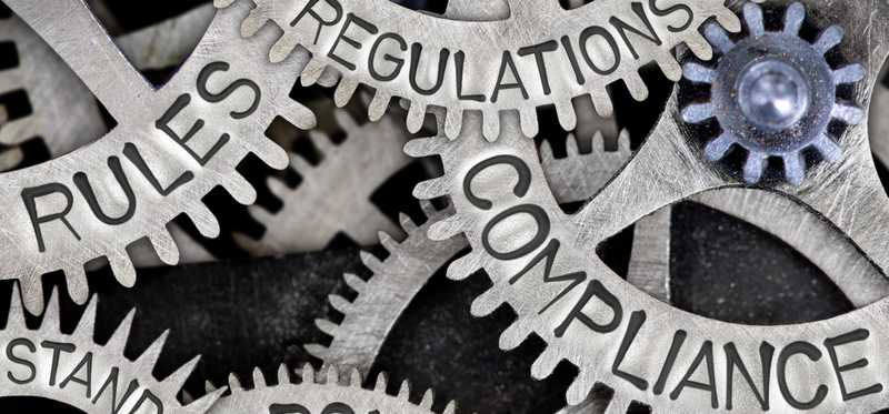 Cogs reading rules, regulations, standards, policies, and compliance.