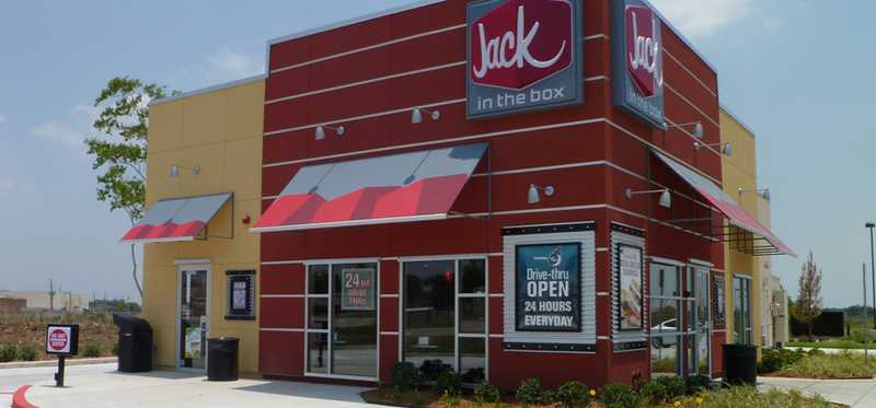 Jack in the Box restaurant building.