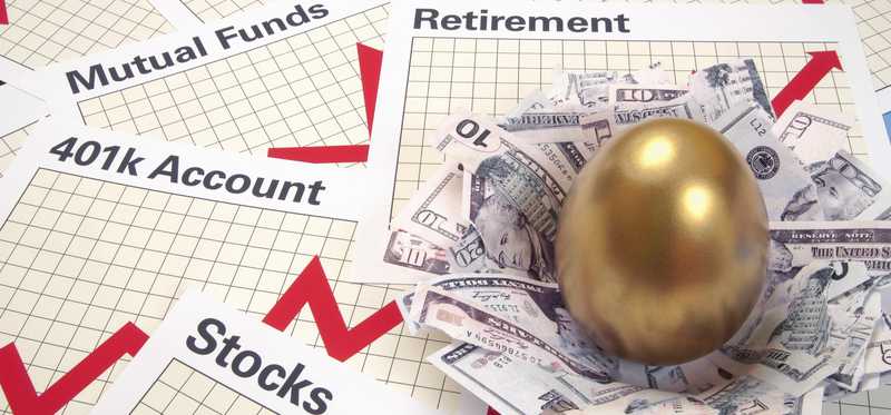 Pages tracking varying types of investments including stocks, bonds, and mutual funds along with cash nest holding golden egg.