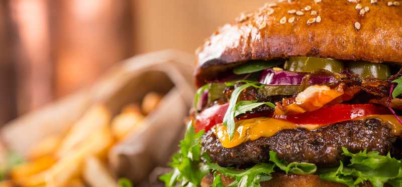 Cheeseburger and fries