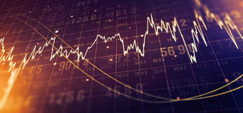 Stock market chart.