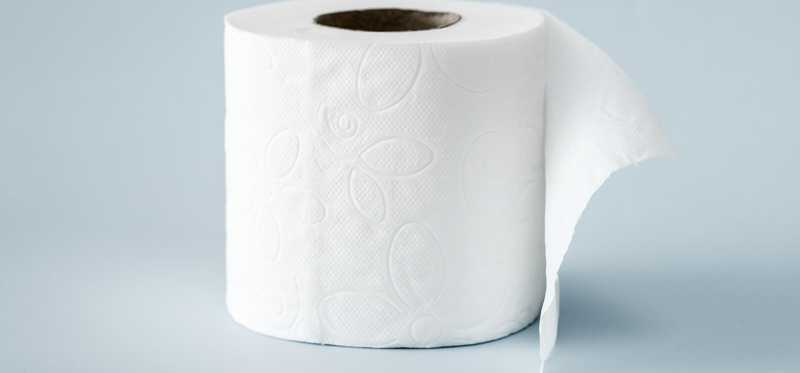 A single roll of toilet paper.
