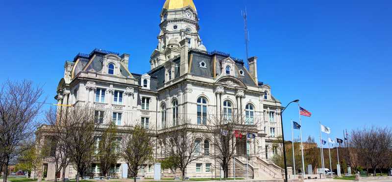 The Vigo County Courthouse in Terre Haute, Indiana.