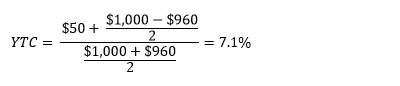 Yield to call calculation