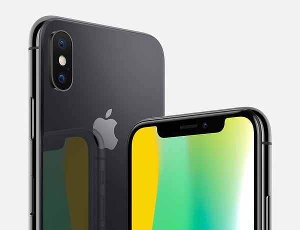 An Apple iPhone X.