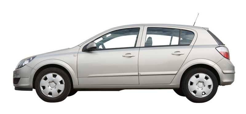 A beige car