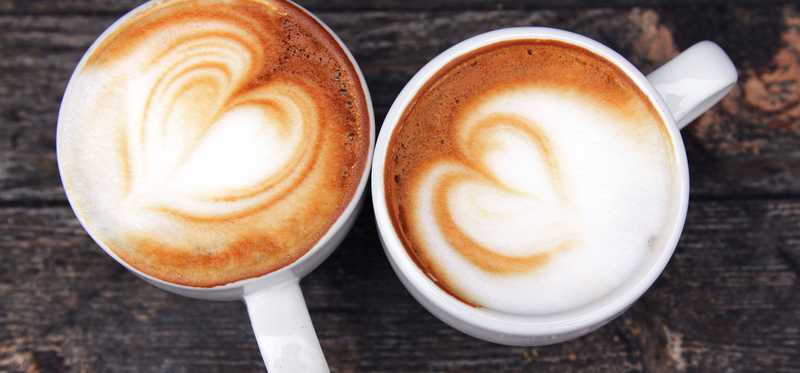 Two cups of coffee.