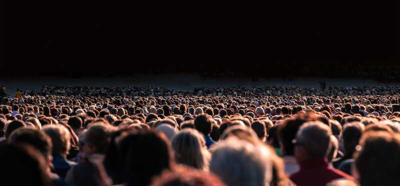 A large crowd of people.