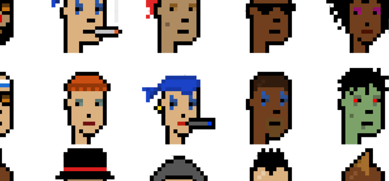 Several CryptoPunks.