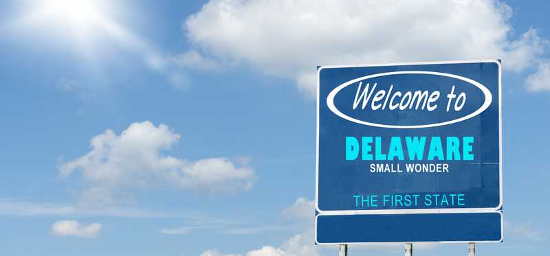 Welcome to Delaware sign
