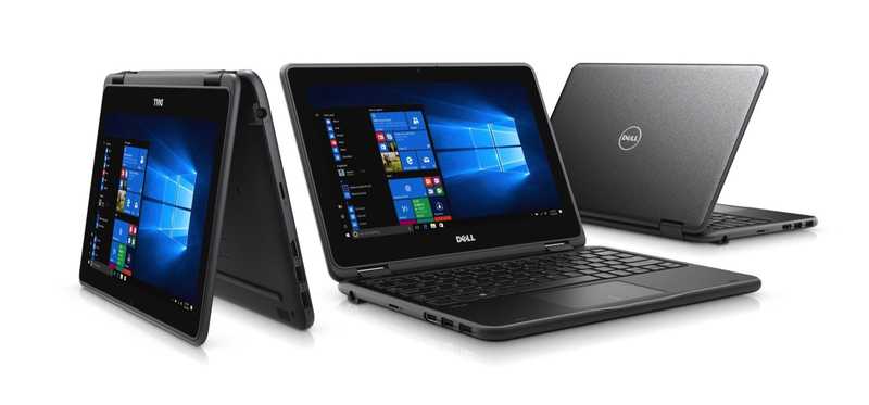 A selection of Dell laptops.