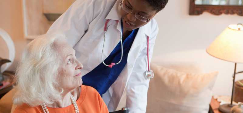 Doctor speaking with patient.