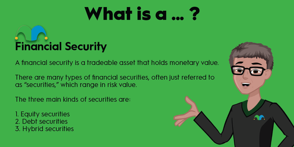 An infographic defining and explaining the term "financial security."