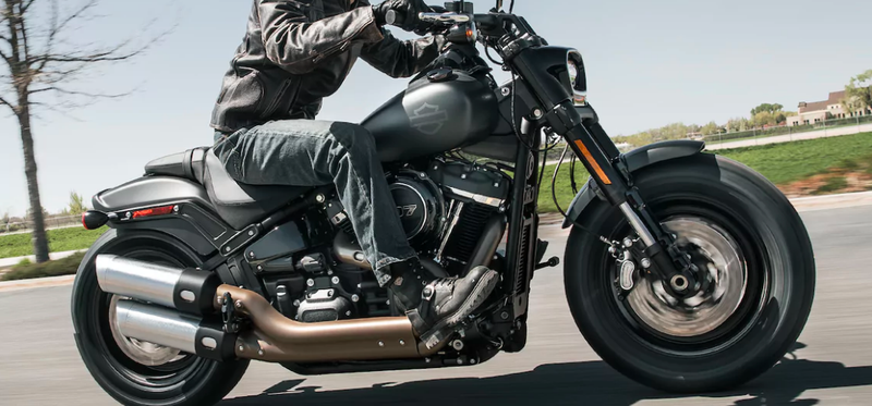 Harley Fat Bob motorcycle.
