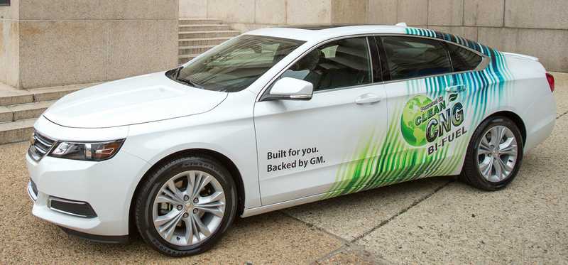 A CNG Chevrolet Impala.