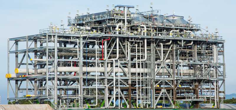 A liquefied natural gas refinery.