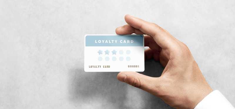 A customer loyalty card