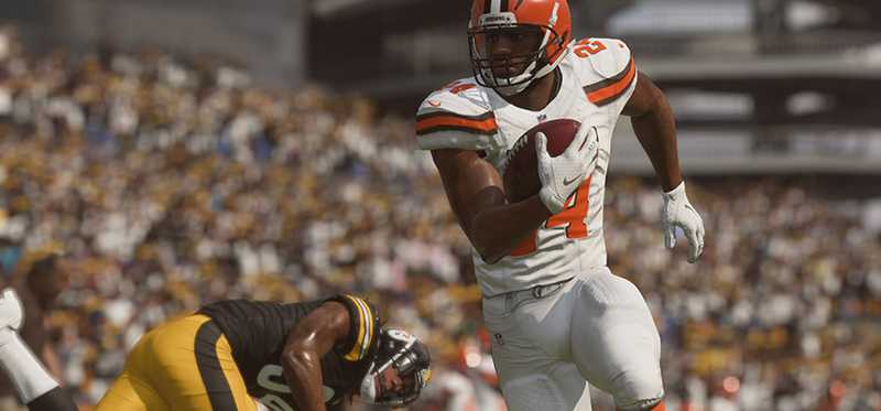 A screen shot from Madden 2019.