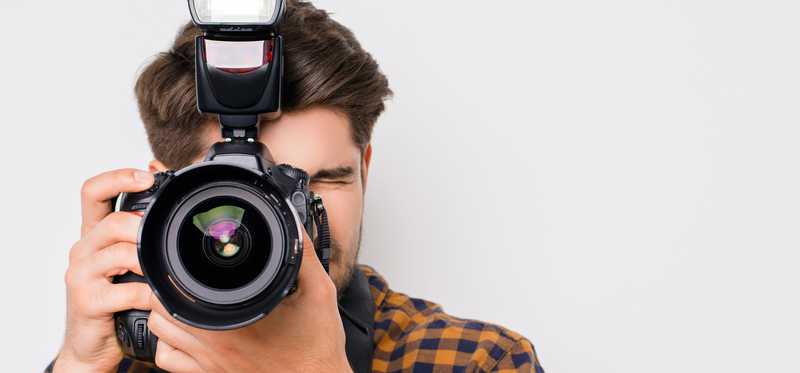 Person using camera.