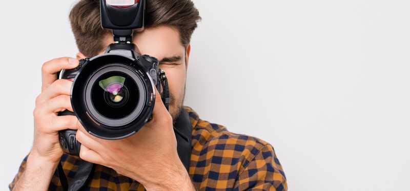 Man using camera