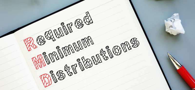Required Minimum Distributions written in notebook