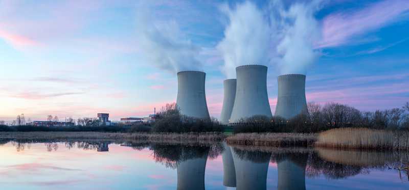 A nuclear power plant.