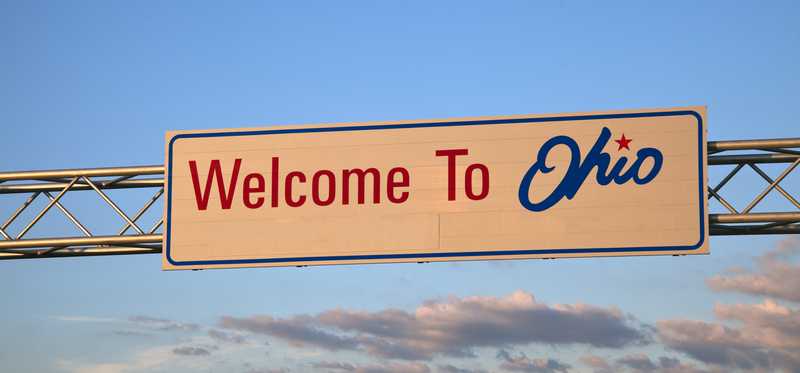 Welcome to Ohio sign
