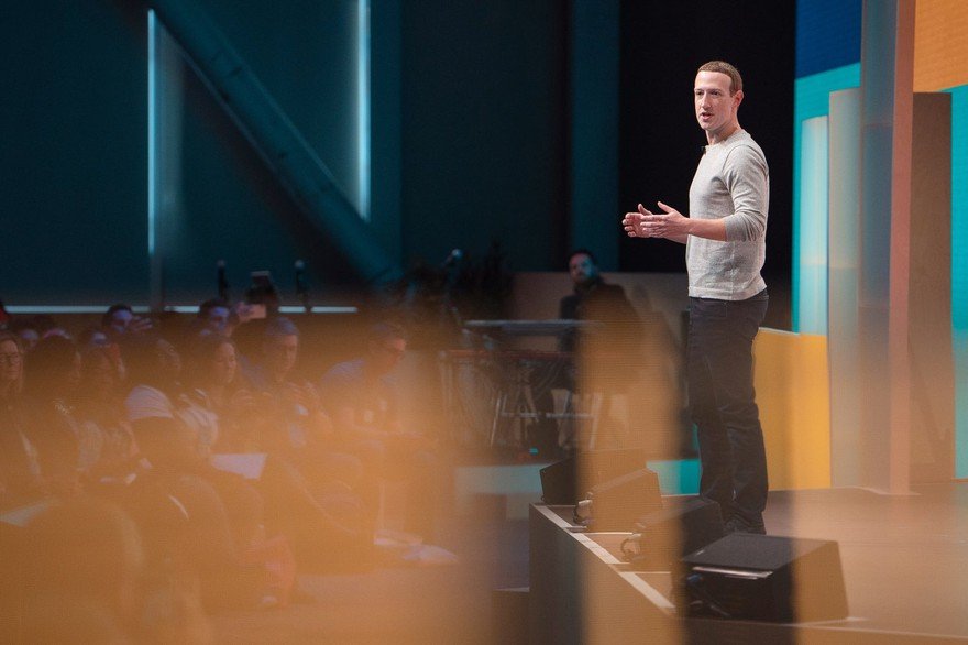 Mark Zuckerberg, CEO of Meta Platforms, on stage at event.