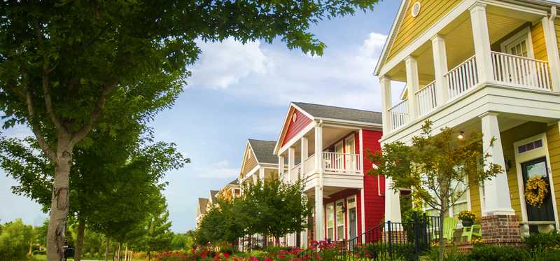 Row of houses in Arkansas.