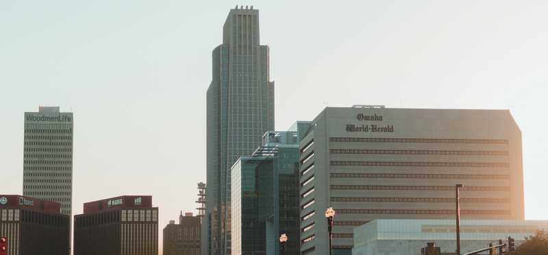 The Omaha, NE skyline.