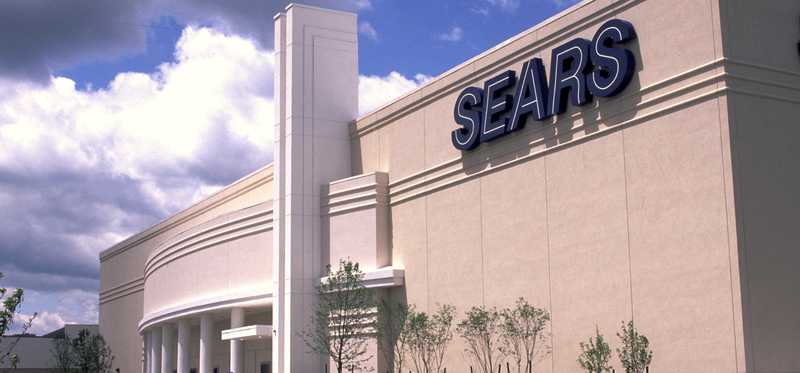 The exterior of a Sears store