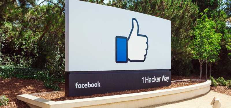 sign outside Facebook Menlo Park headquarters