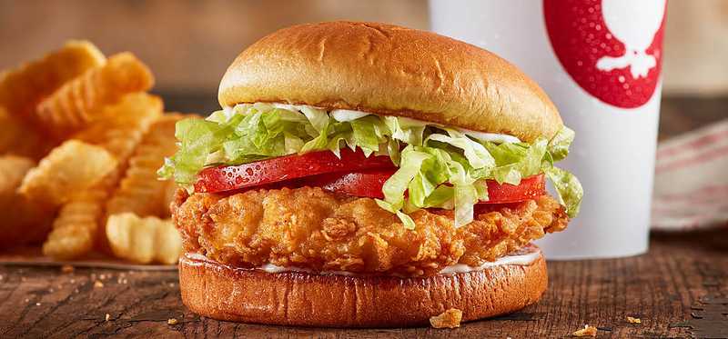 A chicken sandwich from Zaxby's.