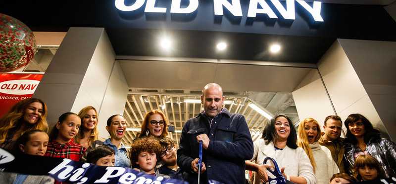 A ribbon cutting at a new Old Navy store.