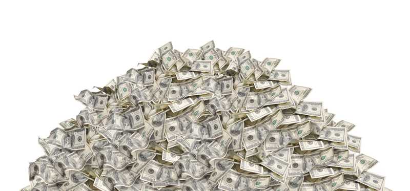 A big messy pile of cash money.