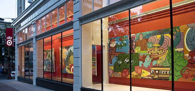 Target city storefront.