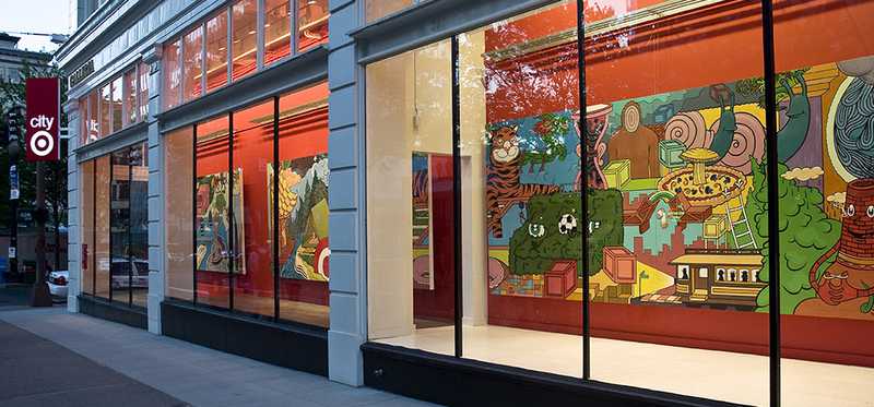 Target city storefront.