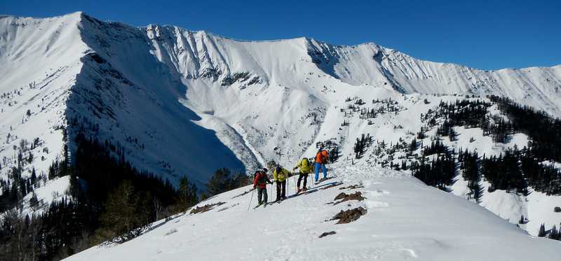 A snow-covered ski mountain for skiing.