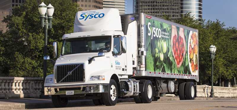 Sysco tractor trailer.