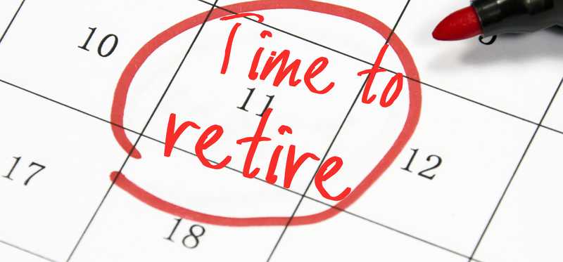Time to retire written on a calendar.