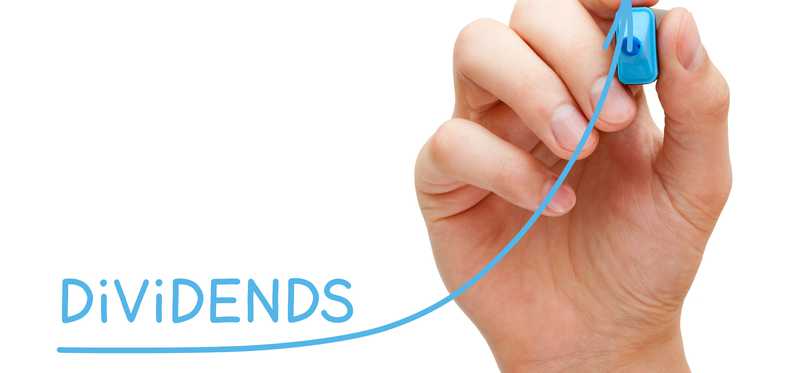 Hand draws an upward curving line representing Dividends.