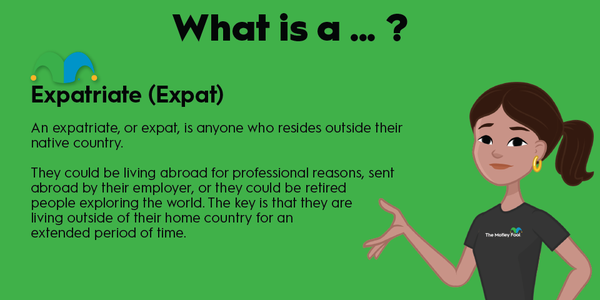 An infographic defining and explaining the term "expatriate."