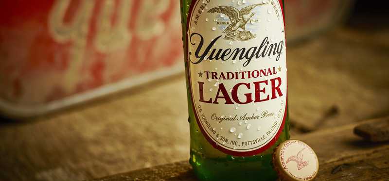 Bottle of Yuengling lager.